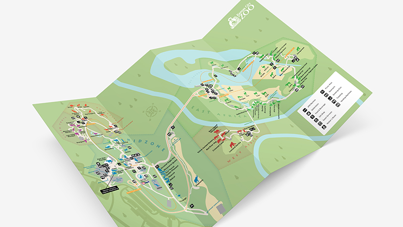 Kansas City Web Design And Print Material For The Kansas City Zoo Map