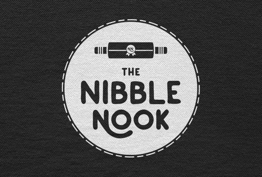 Kansas City Logo Design - The Nibble Nook Black And White
